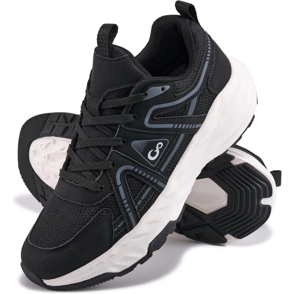 Women's Running Workout Sports Training Athletic Sneakers  Black White Shoes